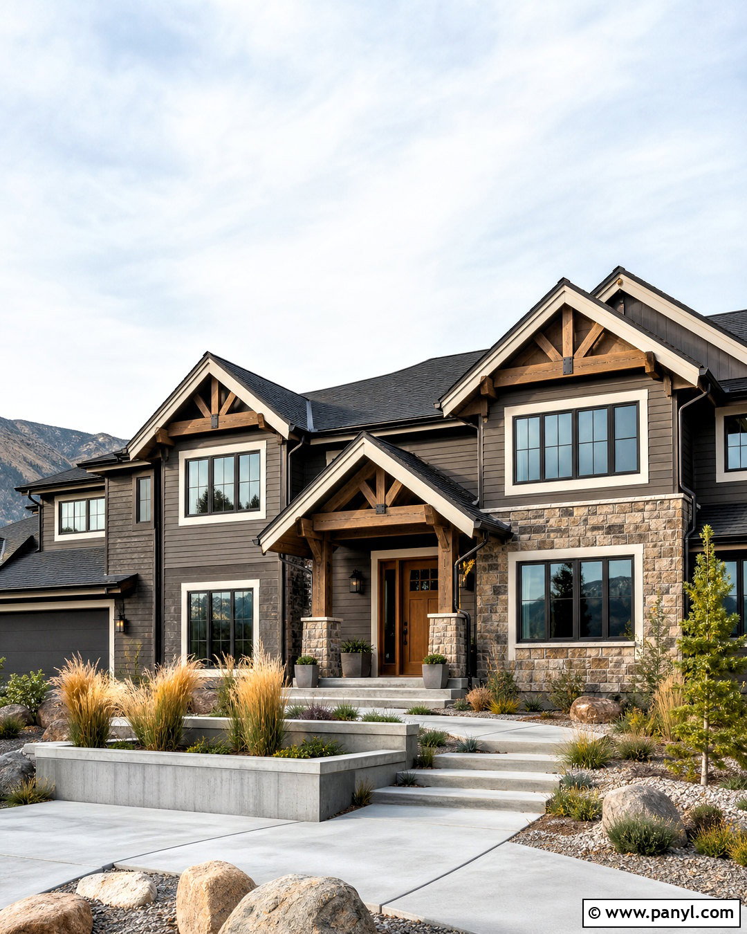Urbane Bronze With Natural Stone - 20 urbane bronze sherwin williams exterior ideas