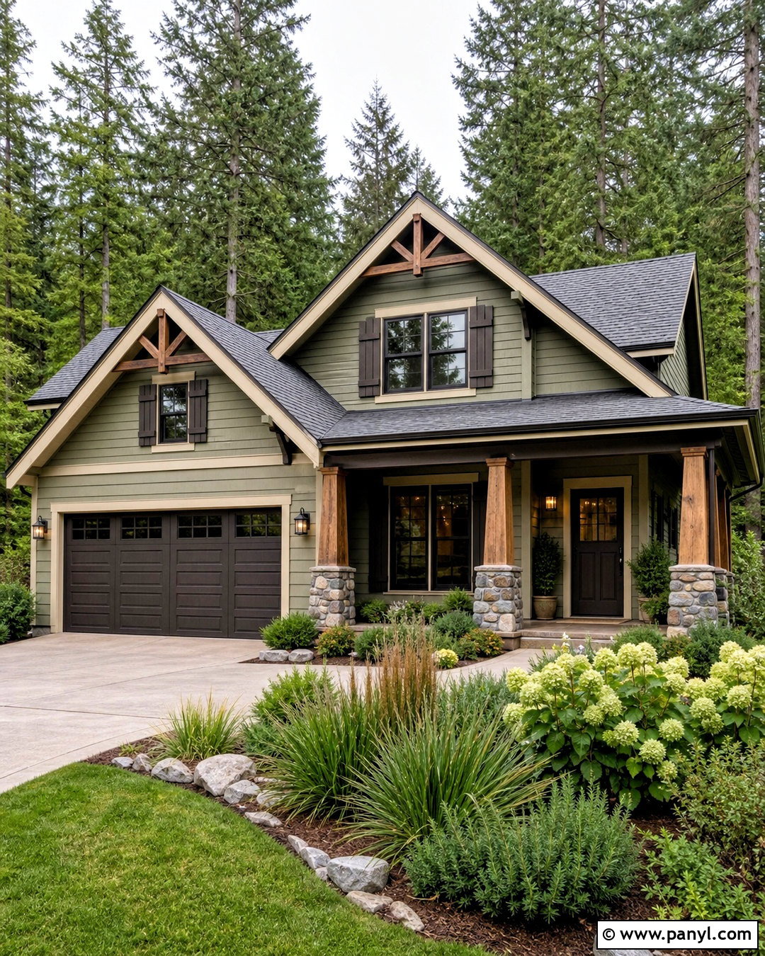 Urbane Bronze With Sage Green - 20 urbane bronze exterior house ideas
