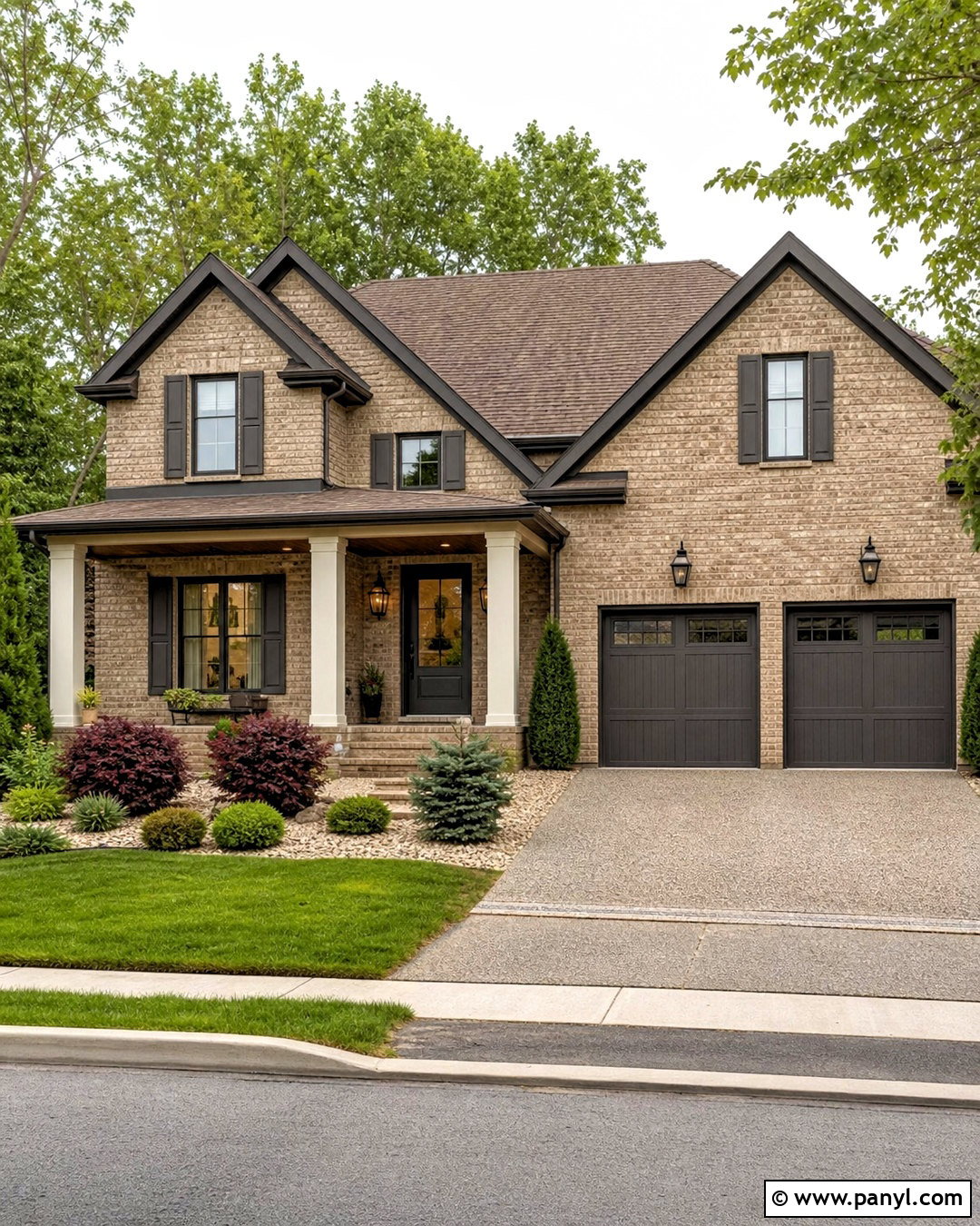 Urbane Bronze With Tan Brick - 20 urbane bronze sherwin williams exterior ideas