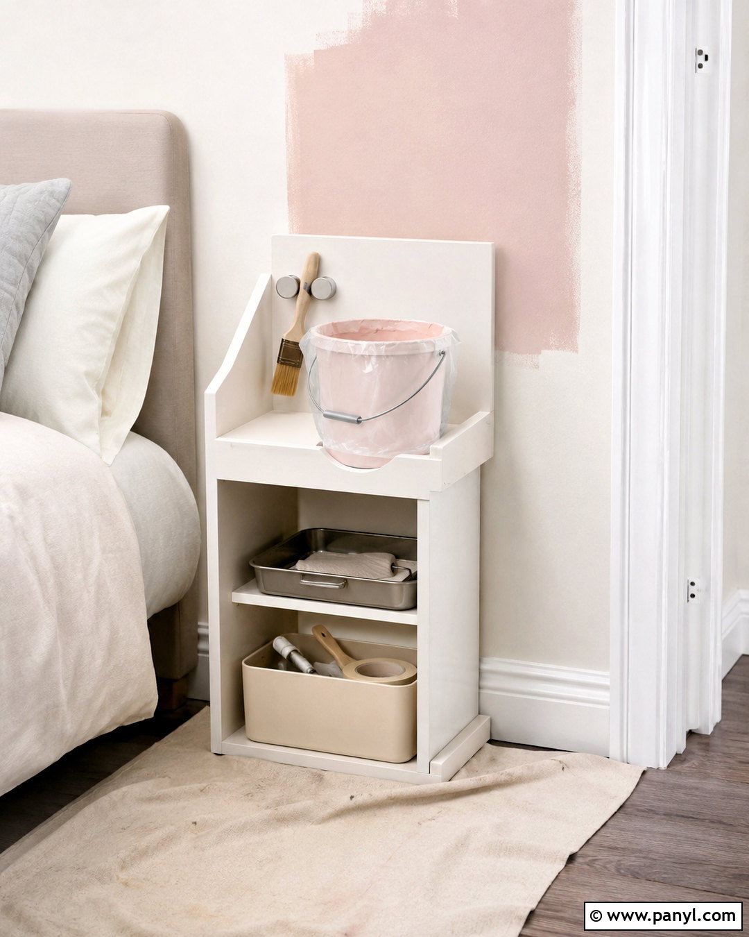 Use A Small Cut-In Bucket - 20 painting hacks for walls