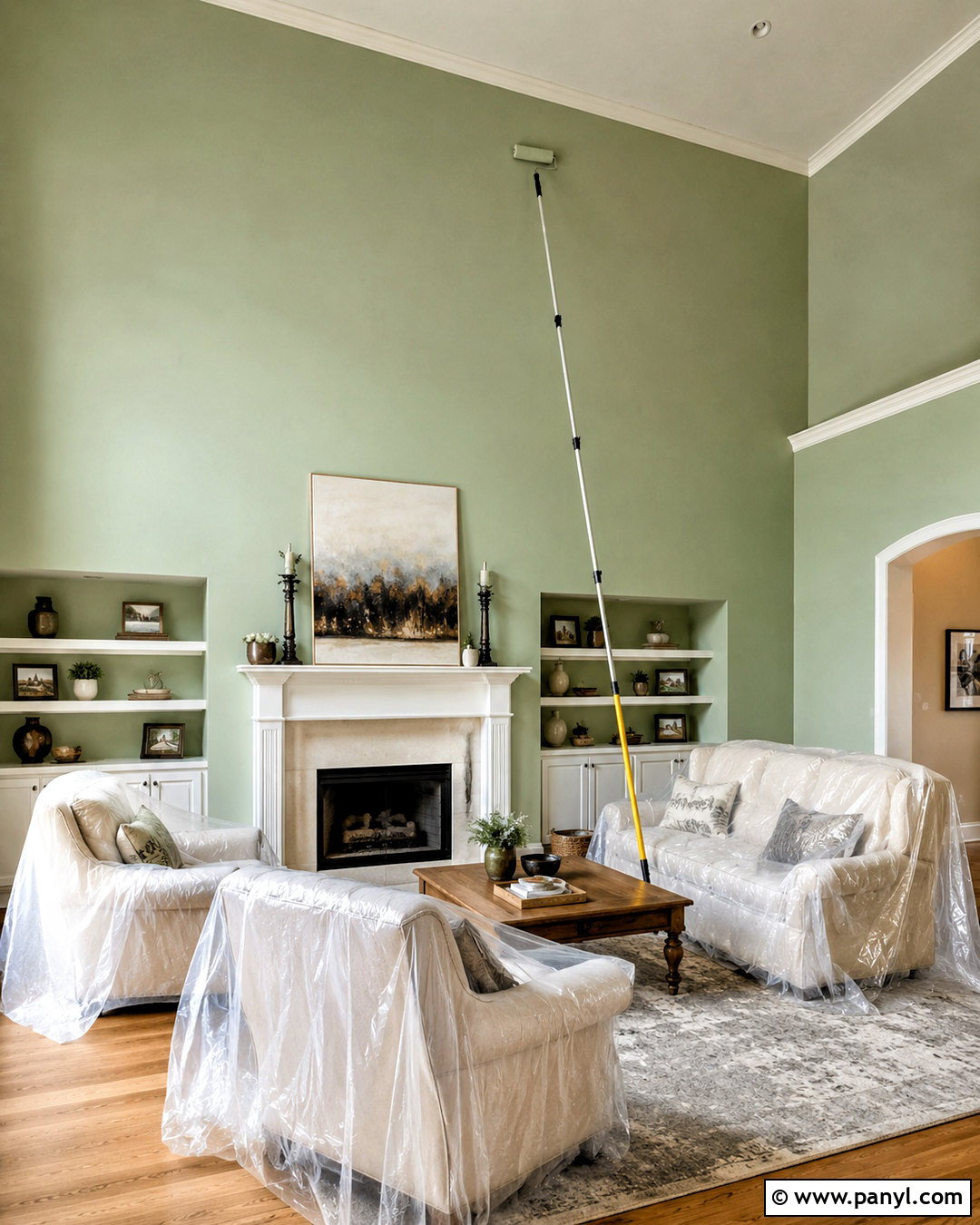 Use An Extension Pole For Walls - 20 painting hacks for walls