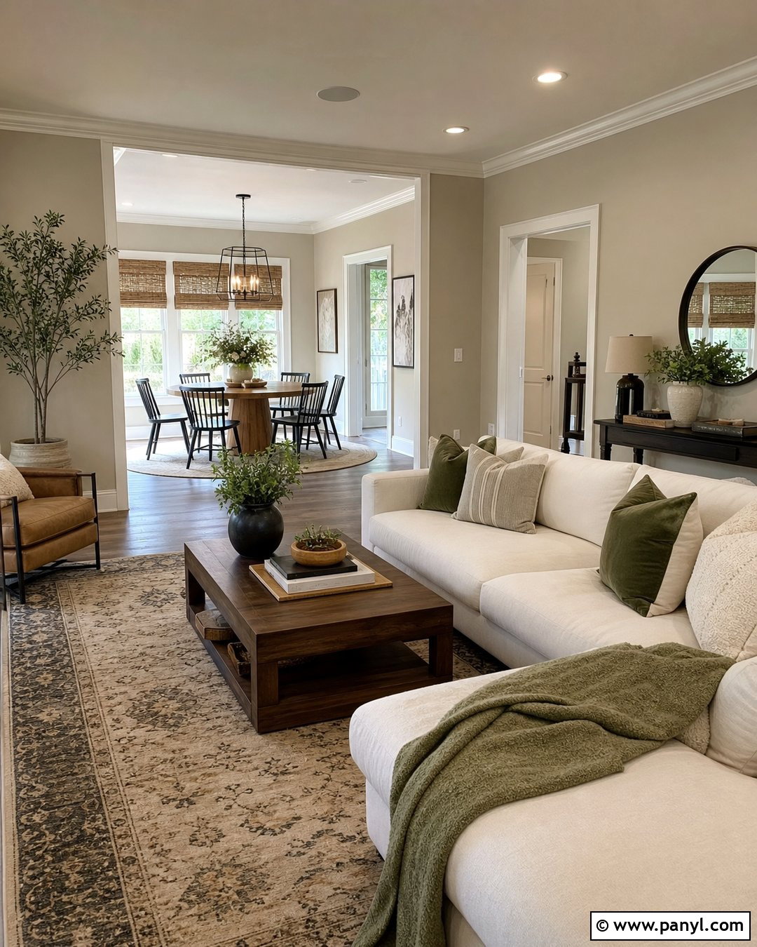 Utterly Beige Open Concept Living Space - 25 Utterly Beige Sherwin Williams Walls