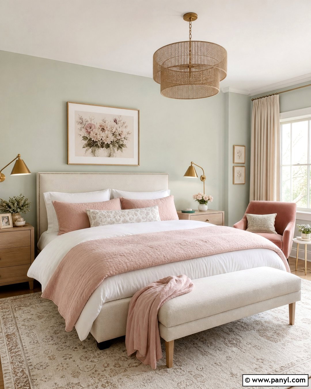 Vale Mist Bedroom With Blush Accents - 30 vale mist benjamin moore ideas
