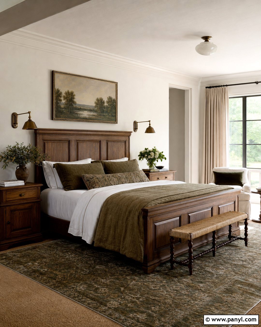 Vale Mist Bedroom With Dark Wood Furniture - 30 vale mist benjamin moore ideas