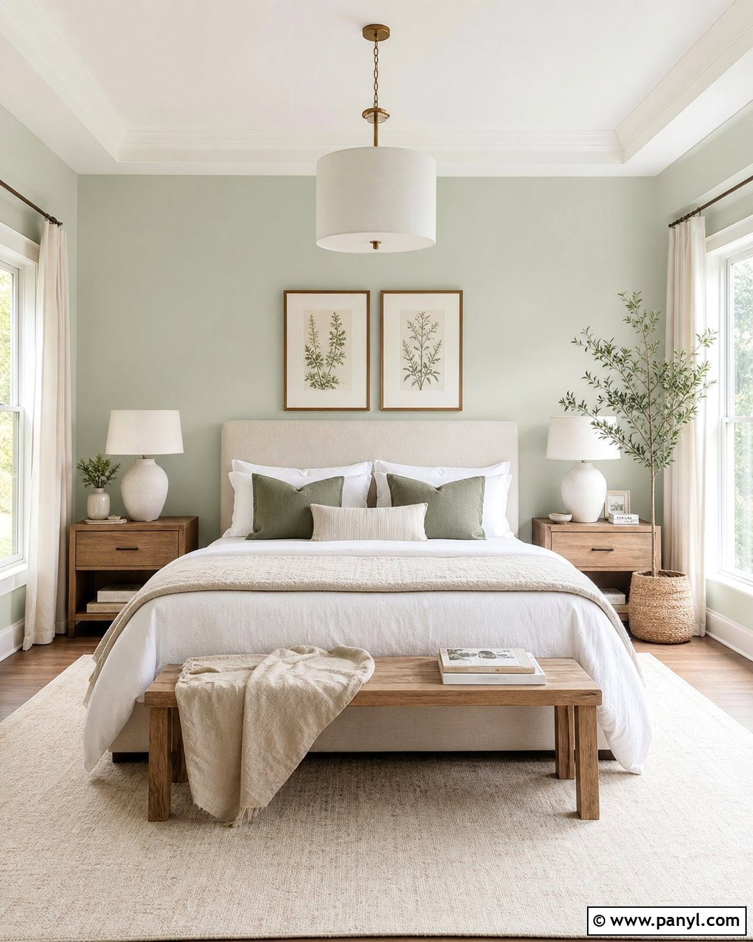 Vale Mist Bedroom With Ivory Bedding - 30 vale mist benjamin moore ideas