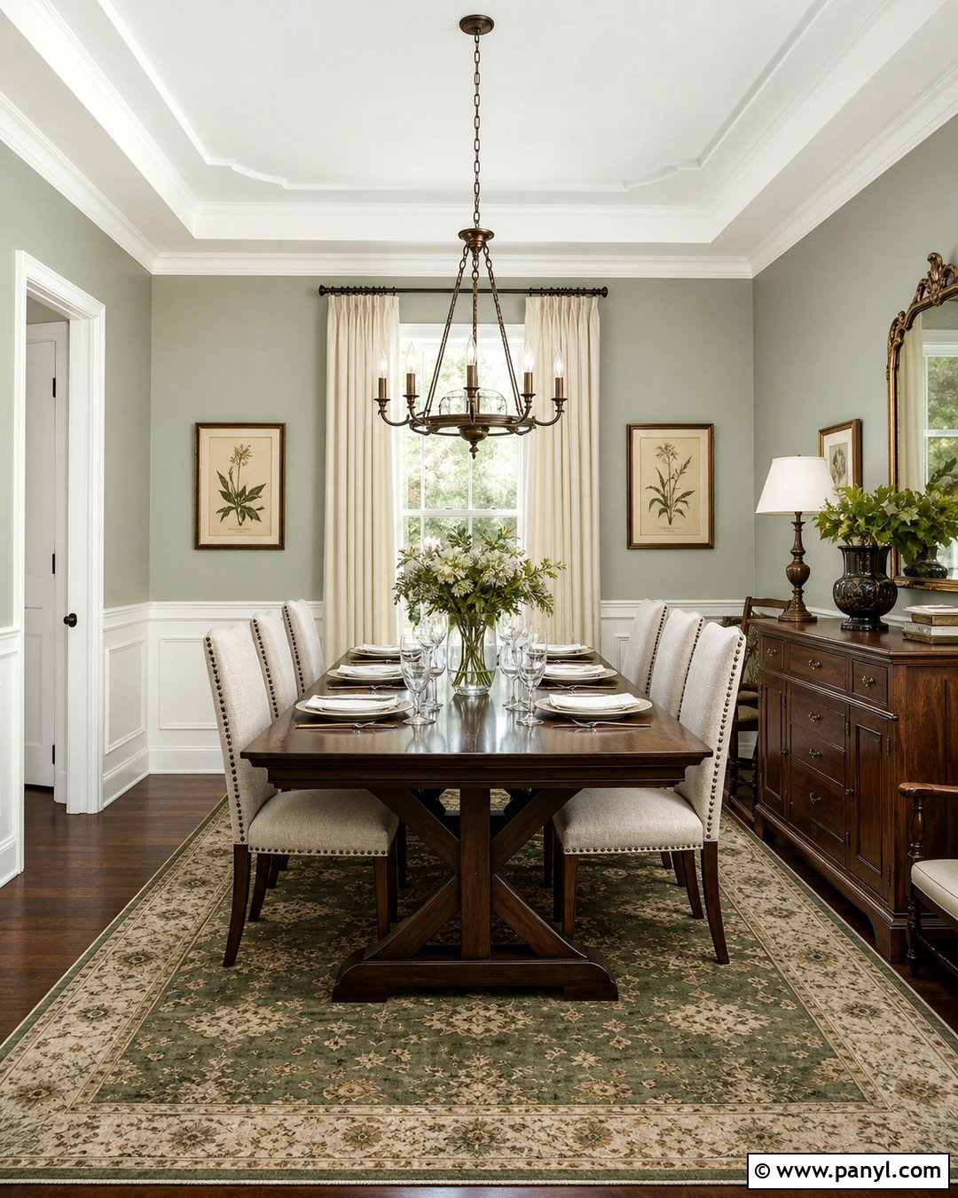 Vale Mist Dining Room With Dark Wood - 30 vale mist benjamin moore ideas
