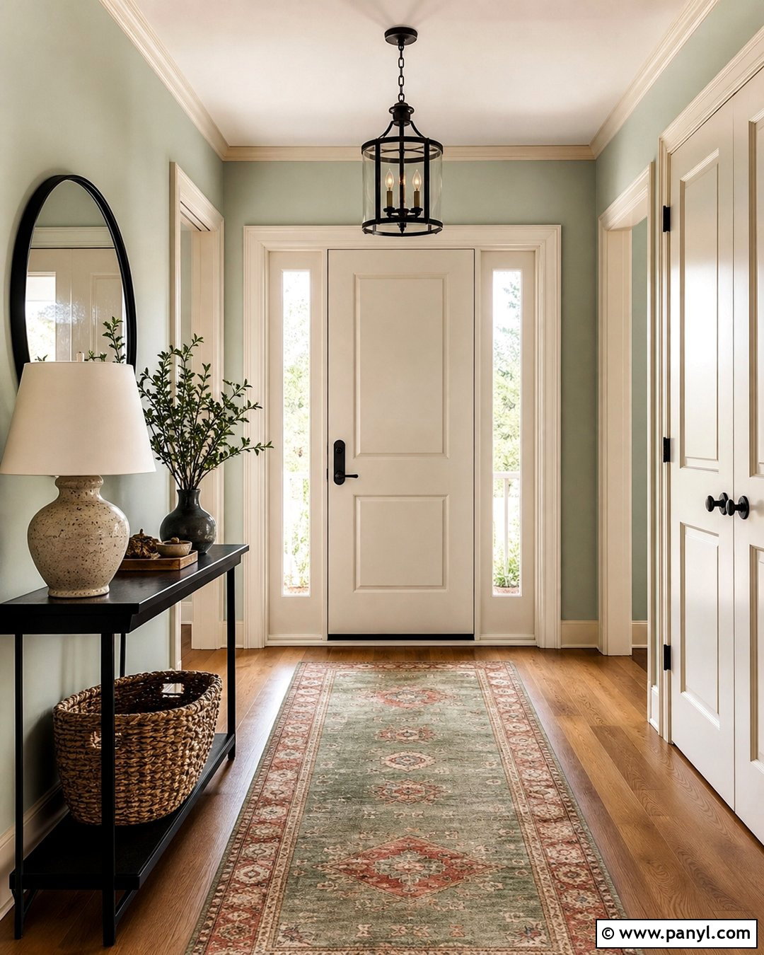 Vale Mist Entryway With Black Accents - 30 vale mist benjamin moore ideas