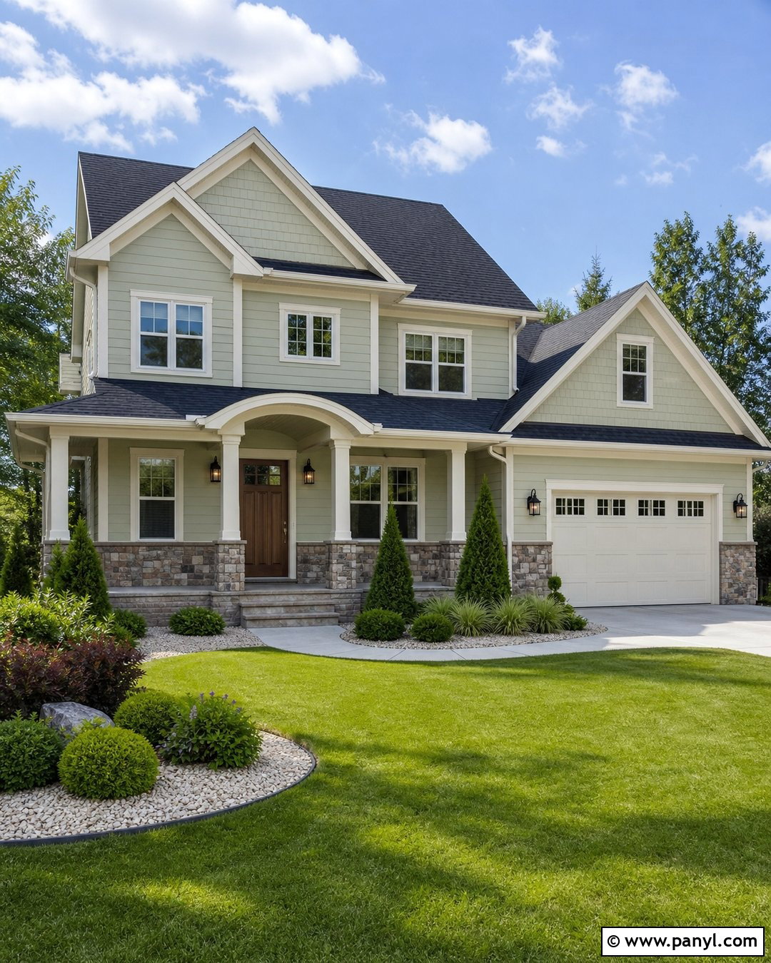 Vale Mist House Exterior With White Trim - 30 vale mist benjamin moore ideas