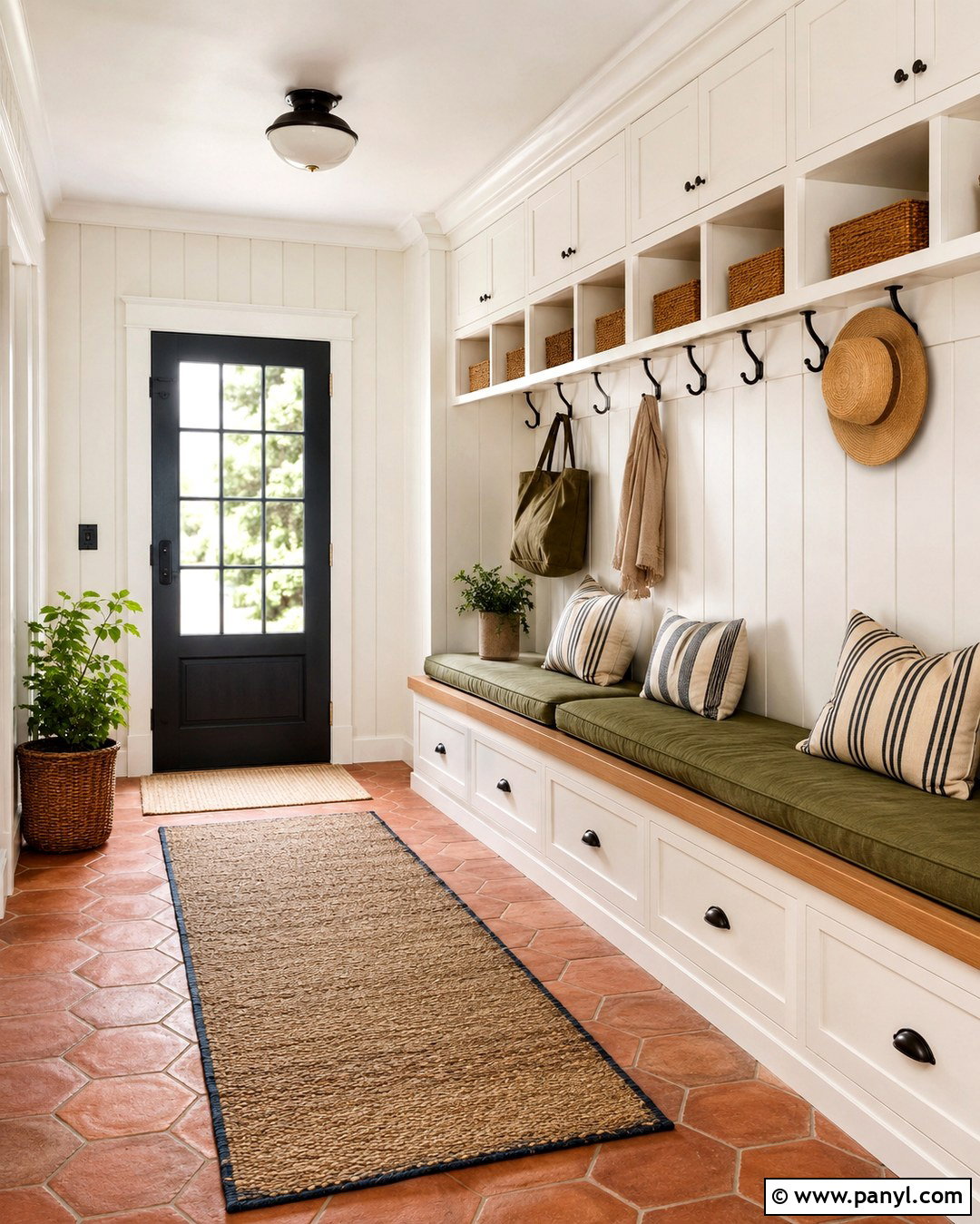 Valspar Bistro White Shiplap Mudroom - 20 Best White For Shiplap Walls