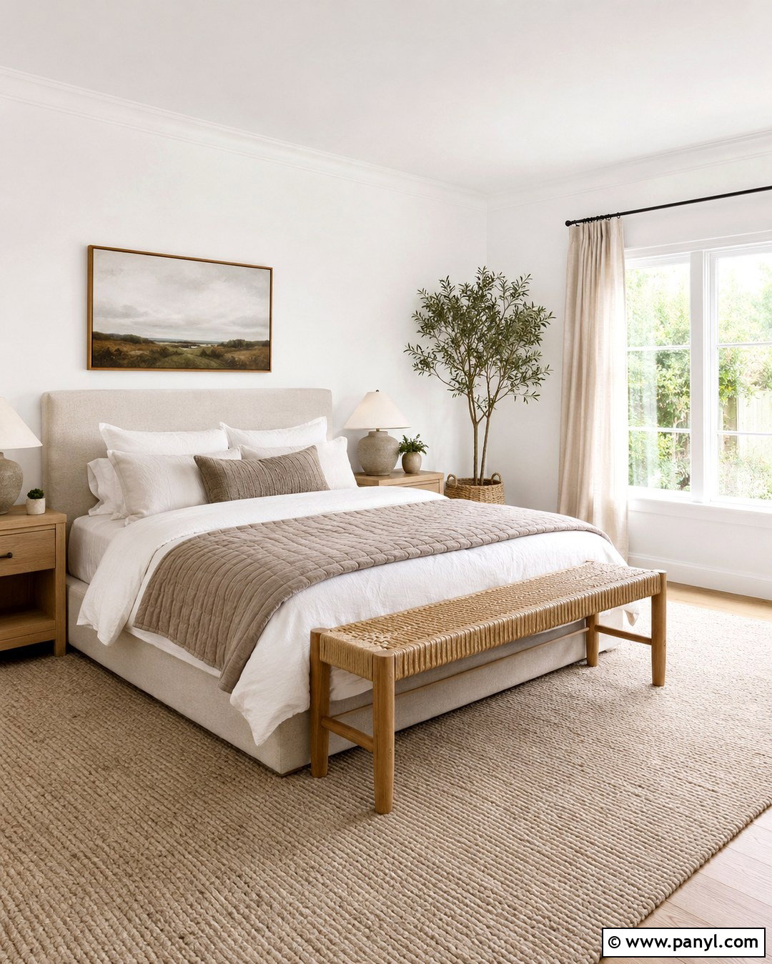 Valspar Ultra White Bedroom With Neutral Layers - 20 Valspar Ultra White Walls