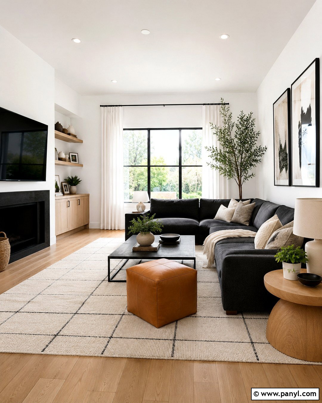 Valspar Ultra White Living Room With Black Accents - 20 Valspar Ultra White Walls