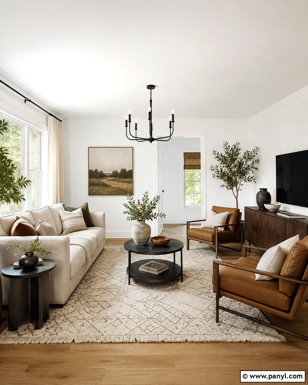 Valspar Ultra White Living Room With Warm Wood - 20 Valspar Ultra White Walls