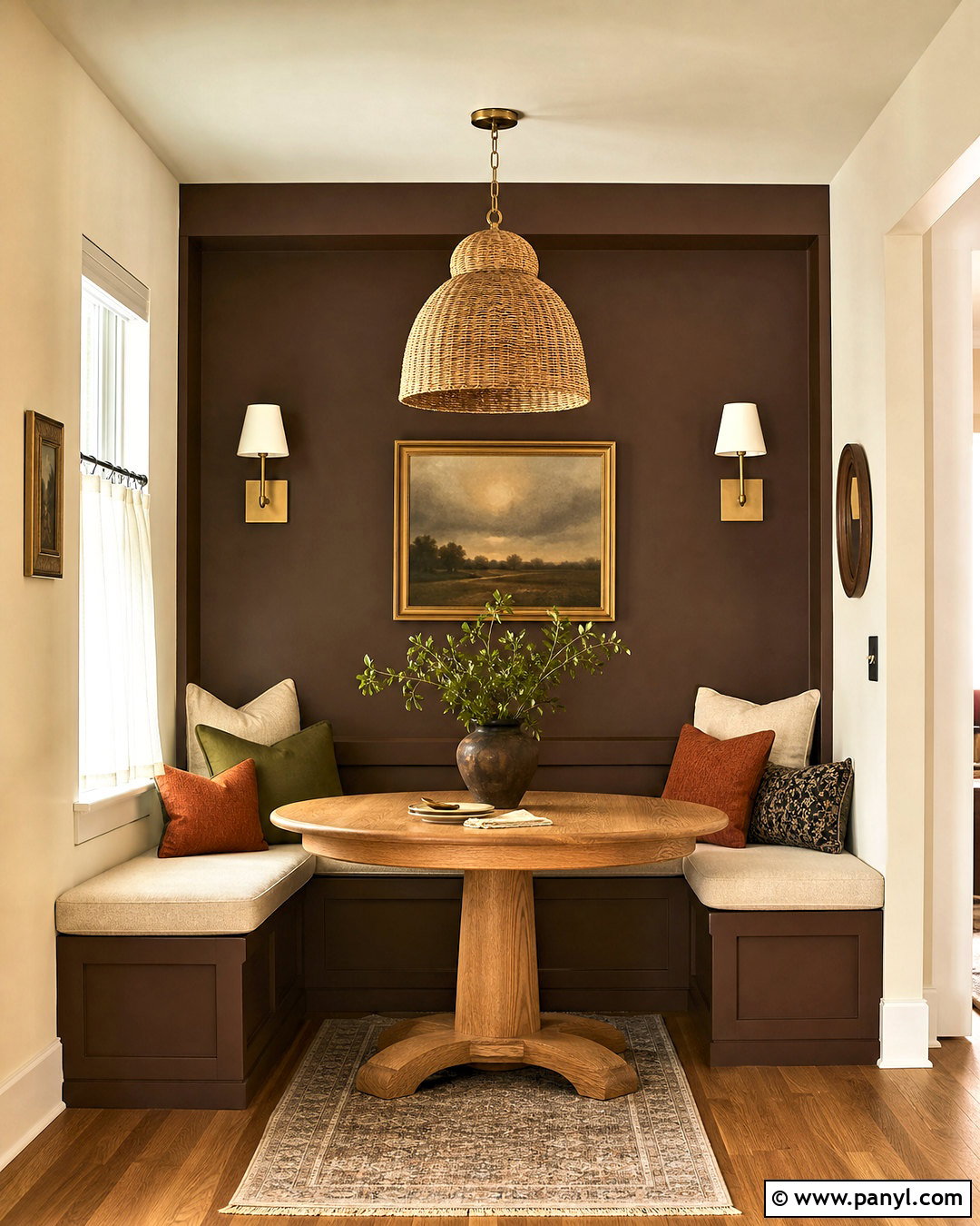 Van Buren Brown Paint for a Dining Nook - 20 warm brown paint colors