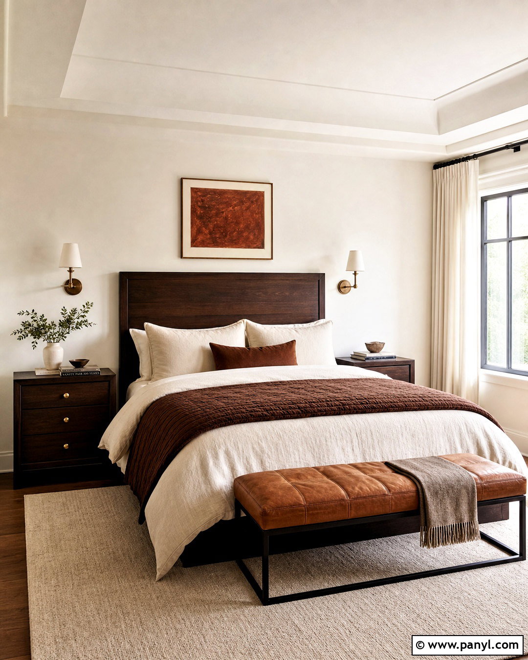 Vanilla Latte Bedroom With Chocolate Brown - 20 vanilla late room color ideas
