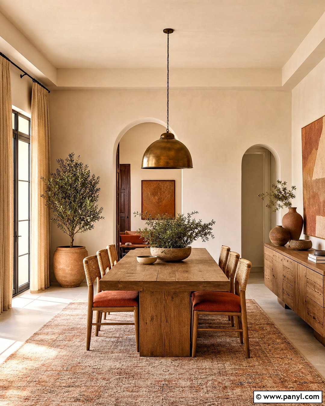 Vanilla Latte Dining Room With Terracotta - 20 vanilla late room color ideas