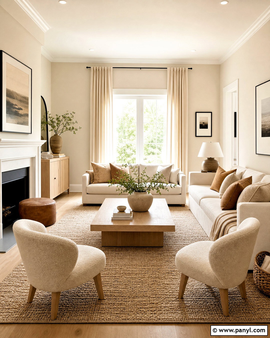 Vanilla Latte Living Room With Cream - 20 vanilla late room color ideas