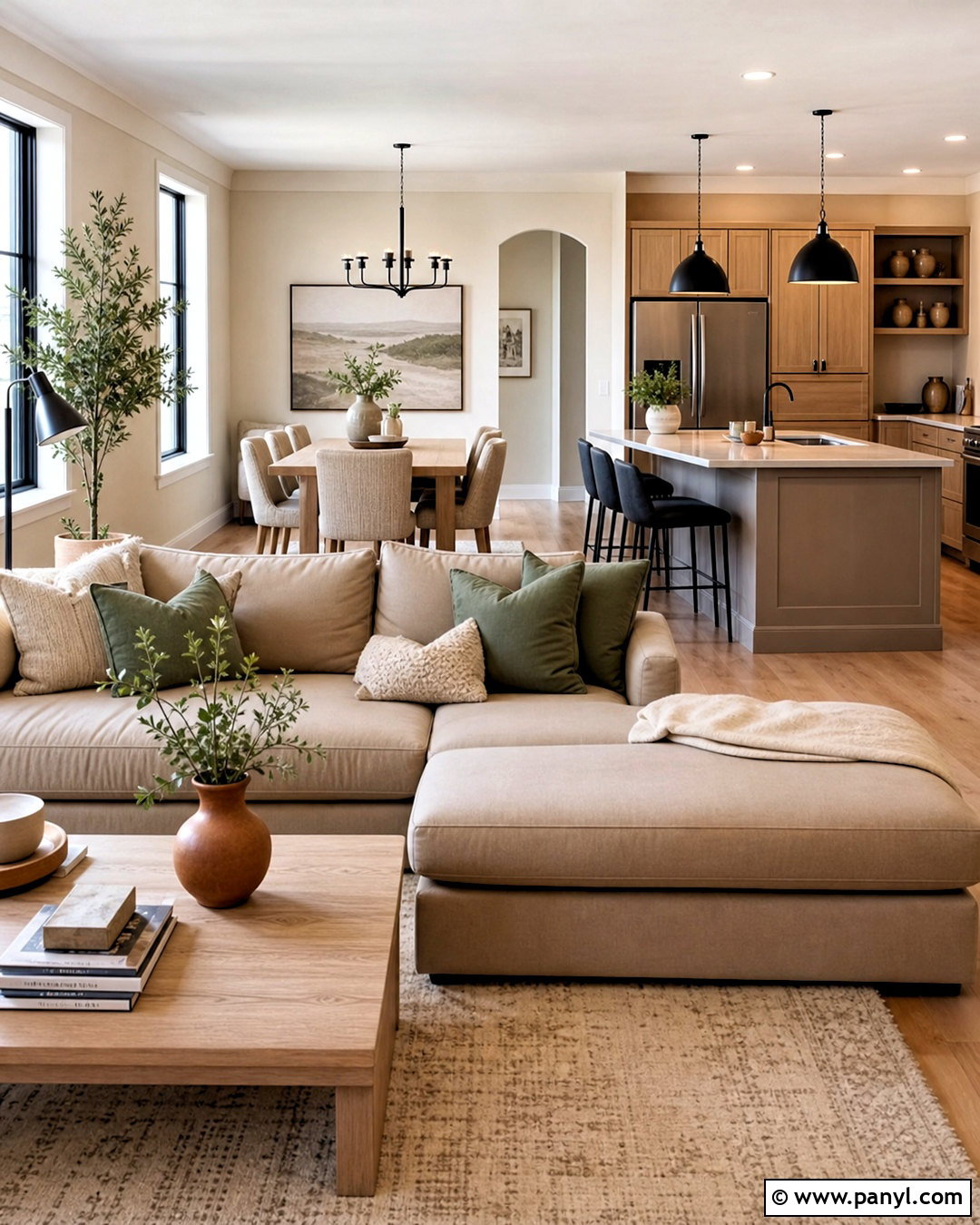 Vanilla Latte Open Floor Plan With Taupe - 20 vanilla late room color ideas