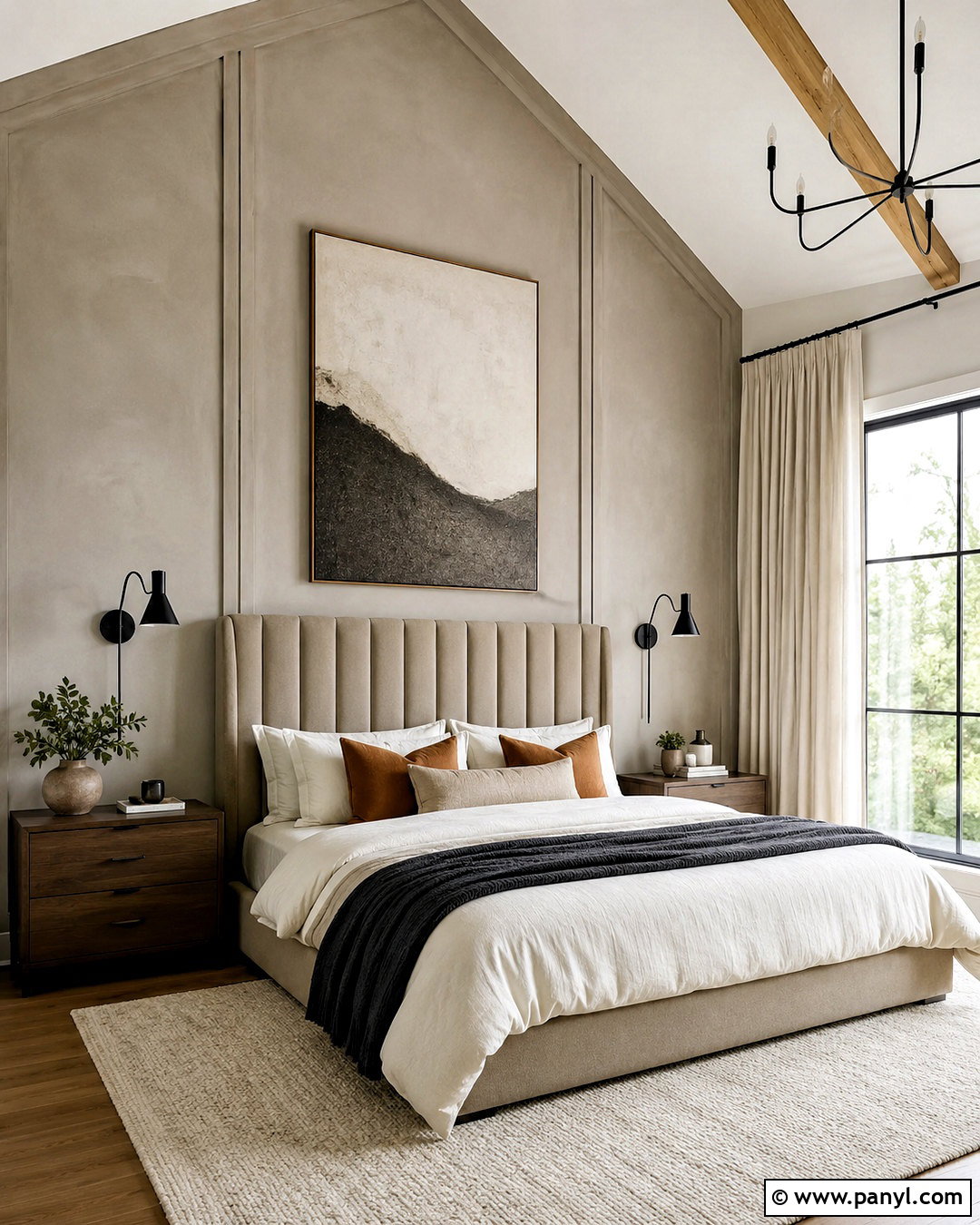 Vaulted Bedroom Accent Wall - 20 decorating tall walls high ceilings