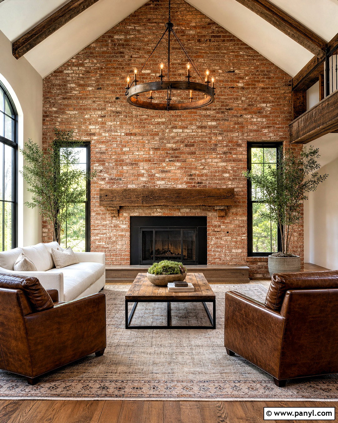 Vaulted Ceiling Brick Accent Wall - 20 vaulted ceiling accent wall ideas
