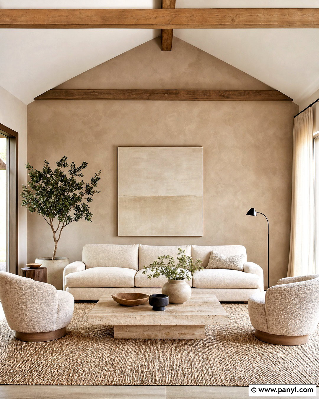 Vaulted Ceiling Limewash Accent Wall - 20 vaulted ceiling accent wall ideas