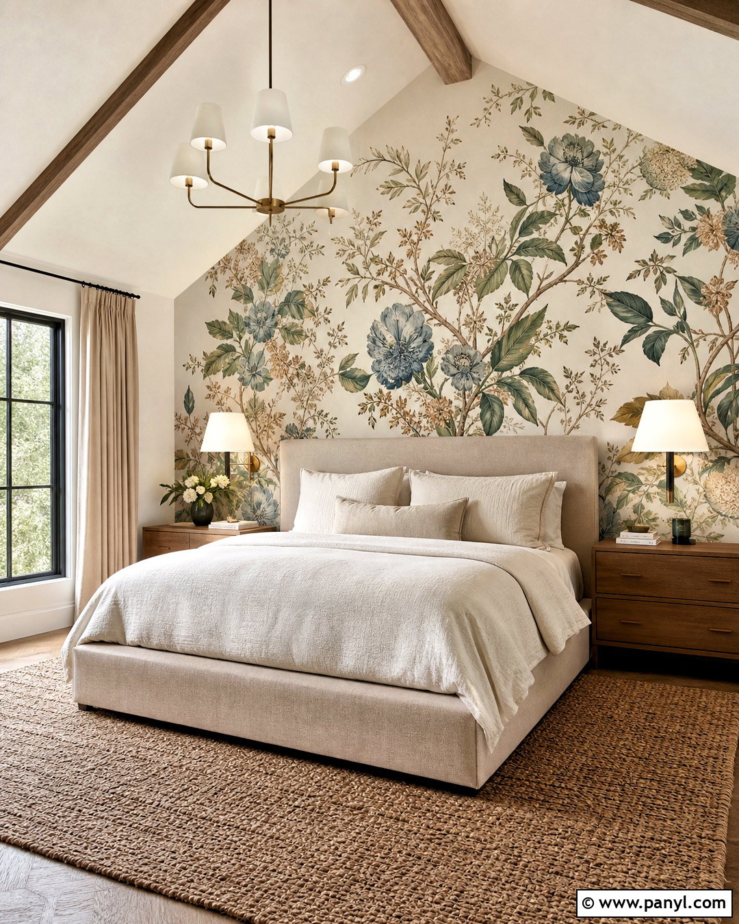 Vaulted Ceiling Wallpaper Accent Wall - 20 vaulted ceiling accent wall ideas