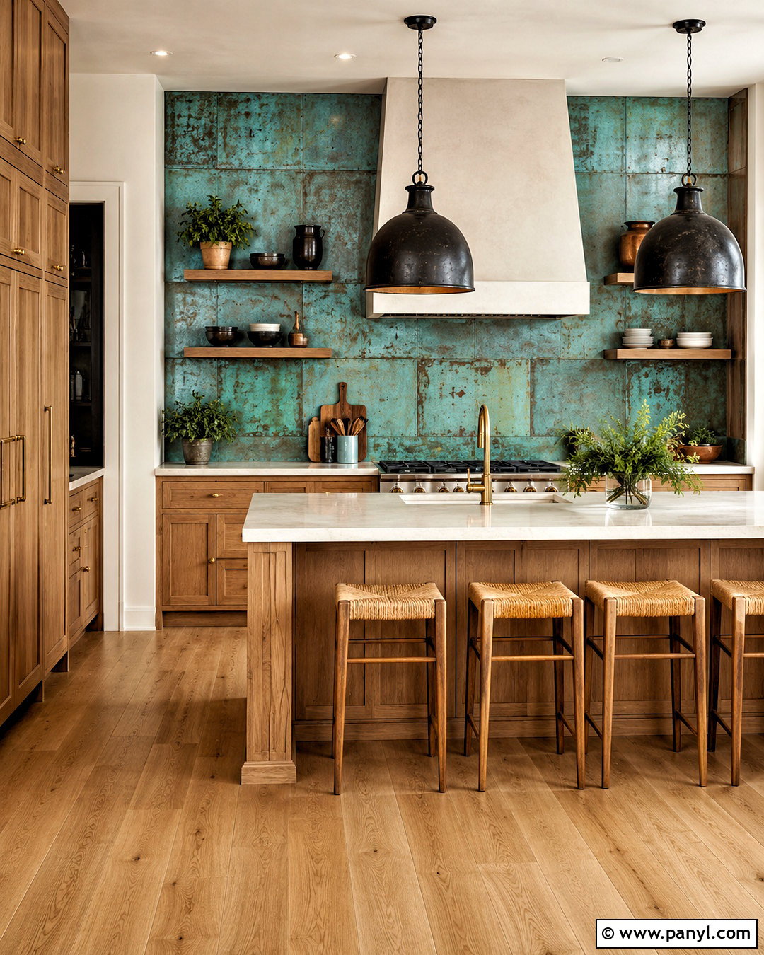 Verdigris Copper Patina Kitchen - 20 patina texture ideas