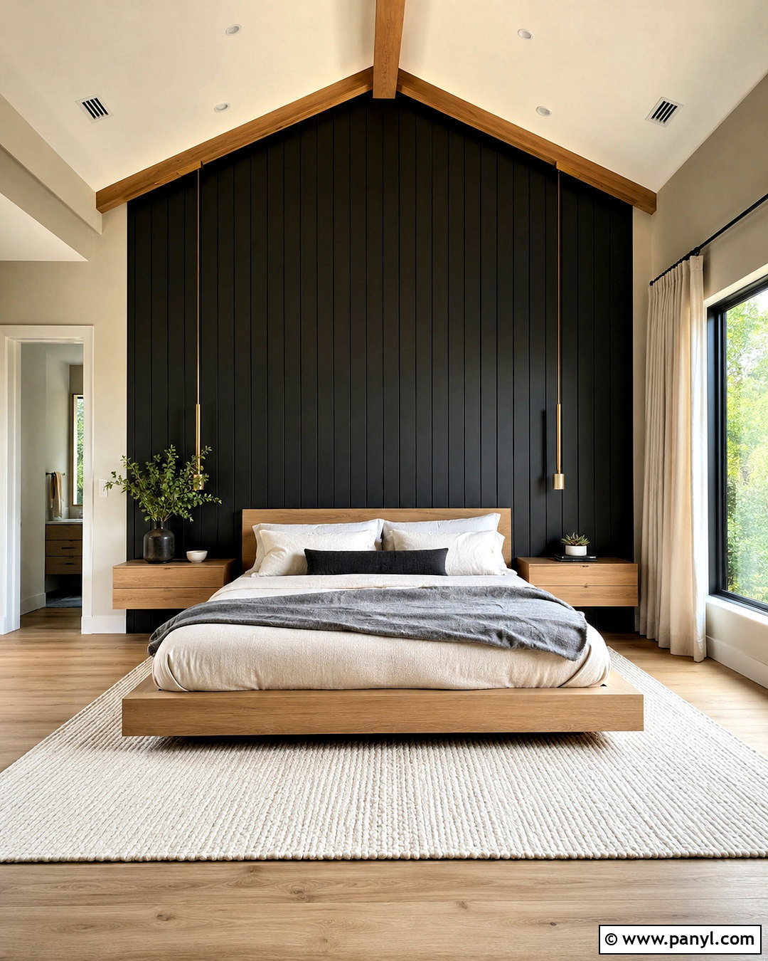 Vertical Black Shiplap Bedroom - 20 black shiplap wall bedroom ideas