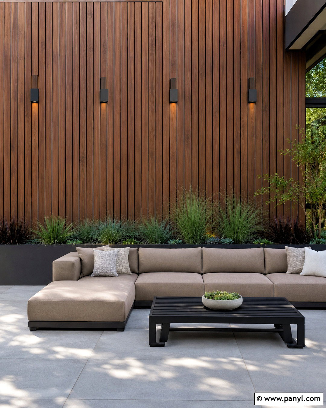 Vertical Composite Outdoor Wall - 20 outdoor wall covering ideas