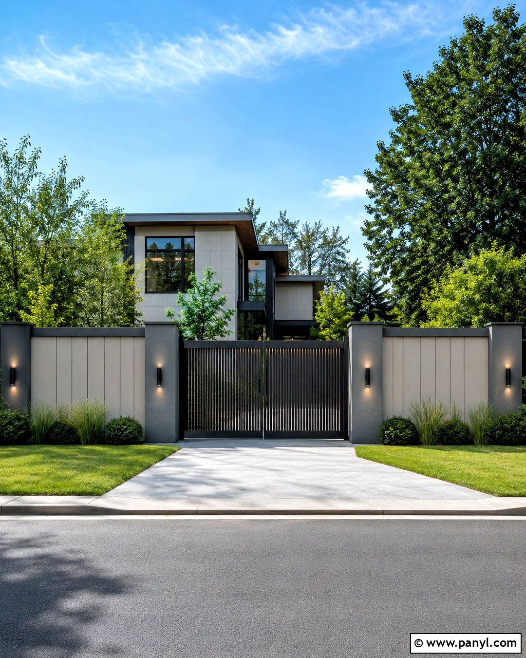 Vertical Groove Compound Wall - 20 compound wall design exterior modern simple ideas
