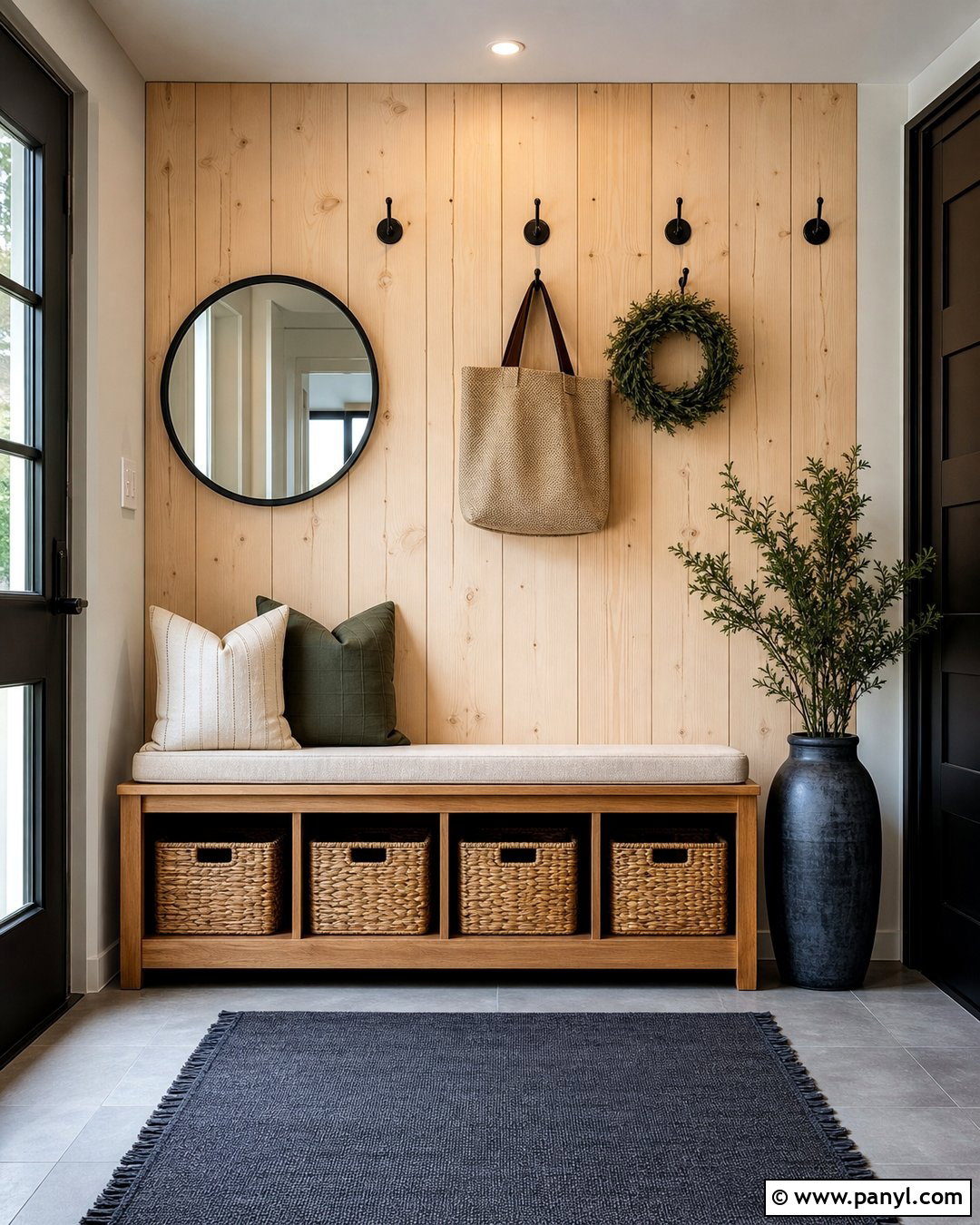 Vertical Pine Rustic Accent Wall - 30 Rustic Accent Wall Ideas