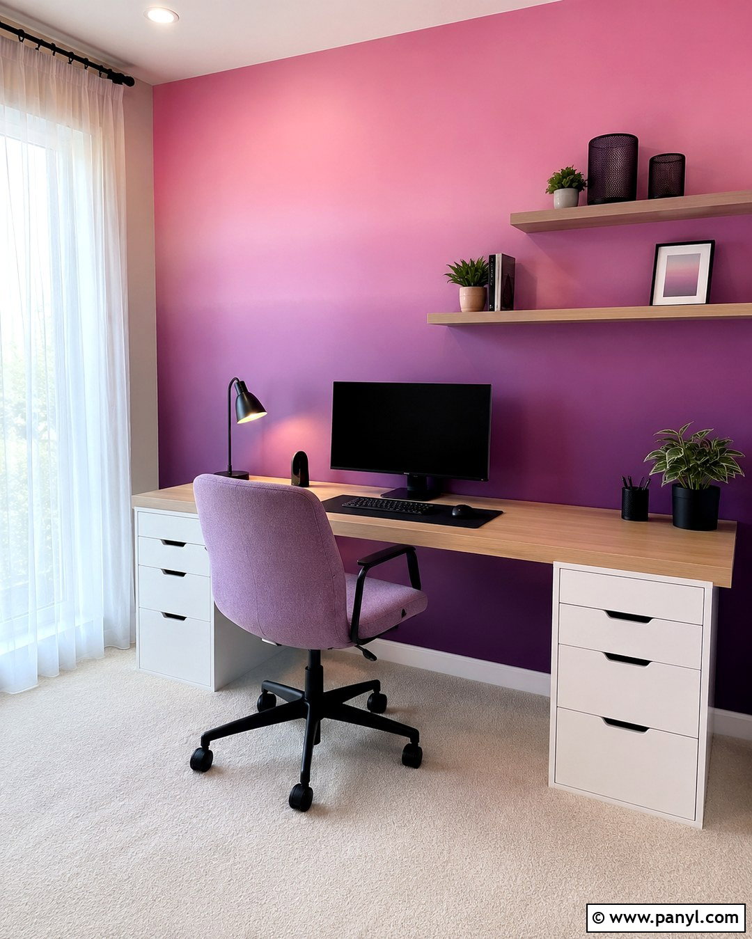 Vertical Pink And Purple Ombre Wall - 20 Pink And Purple Ombre Wall Ideas
