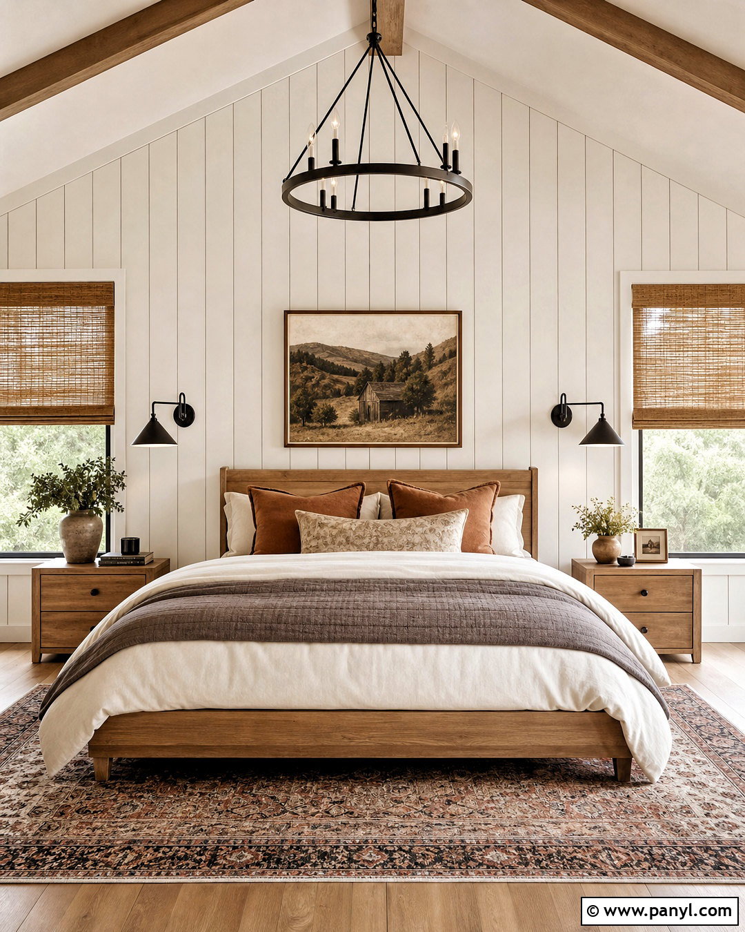 Vertical Shiplap Accent Wall - 20 modern farmhouse accent wall ideas