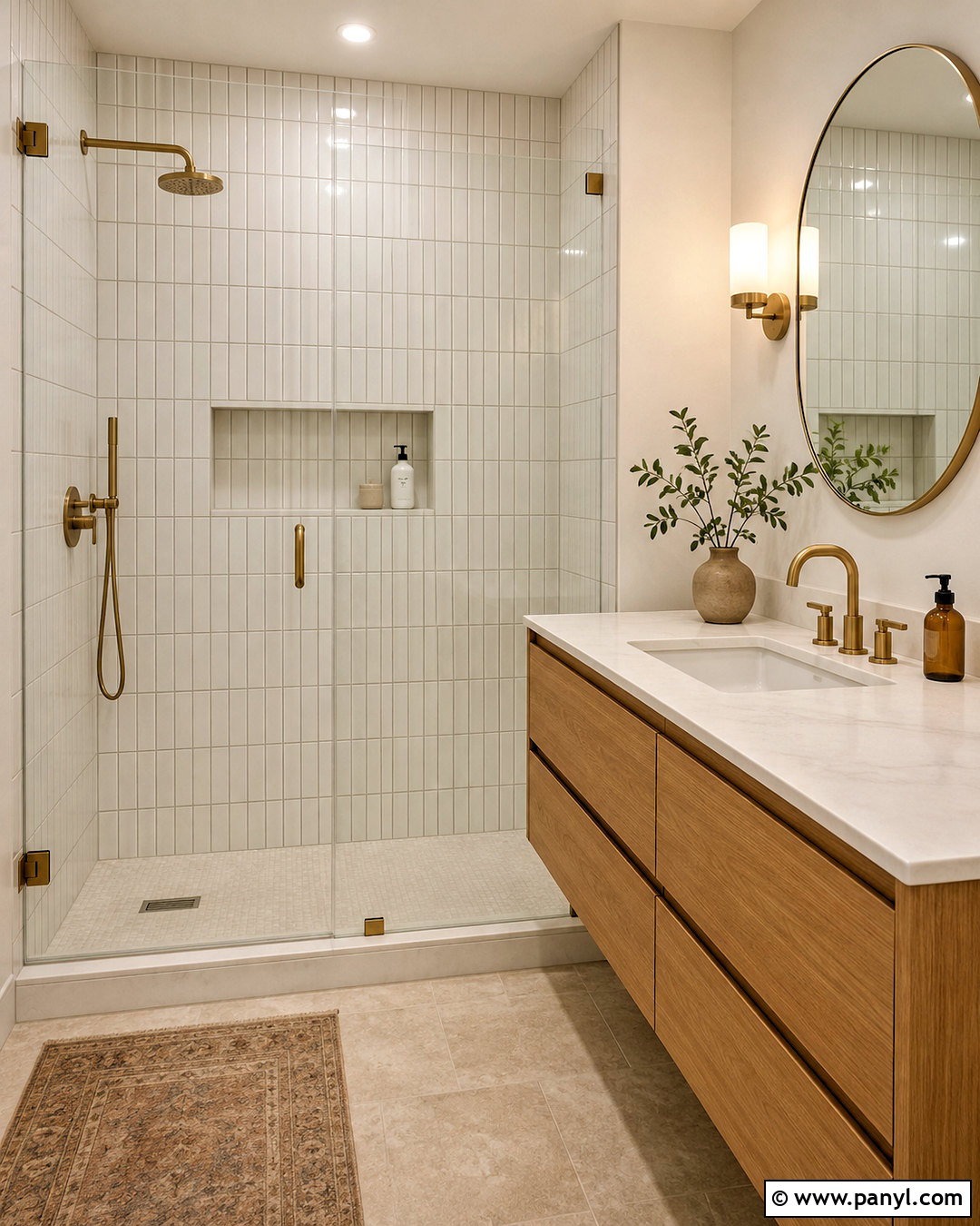 Vertical Stack Tile With Warm Gray Grout - 20 Warm Gray Grout Color Ideas