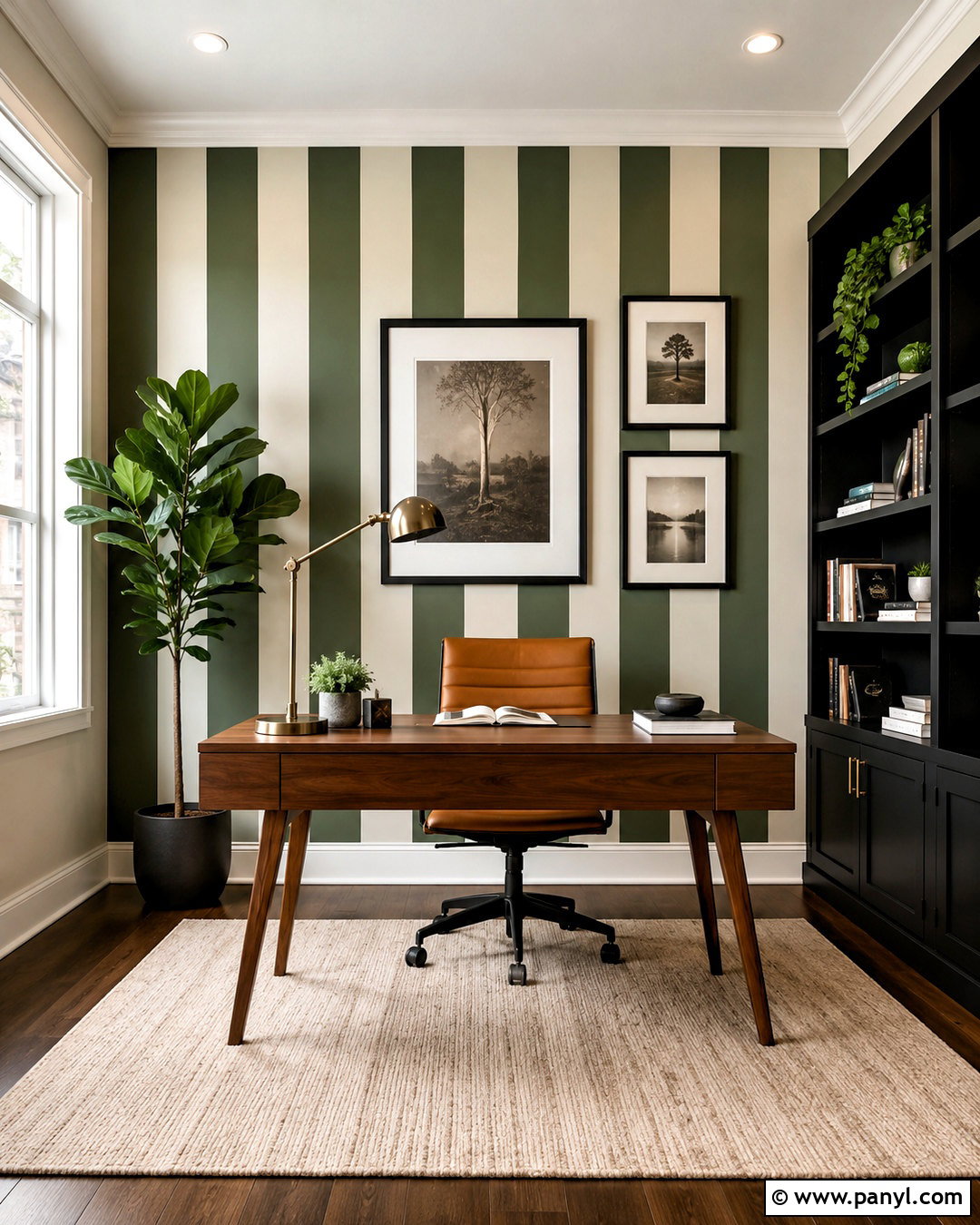 Vertical Stripe Accent Wall - 20 paint design accent wall ideas
