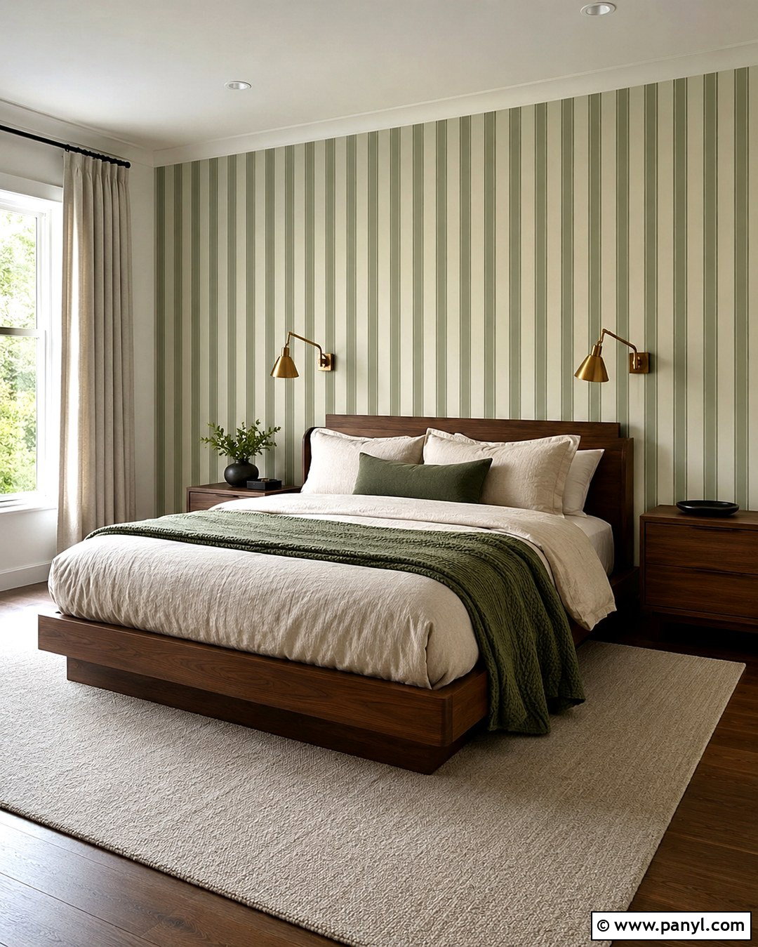 Vertical Stripe Bedroom Wall - 20 Simple Paint Designs On Wall Bedroom Ideas