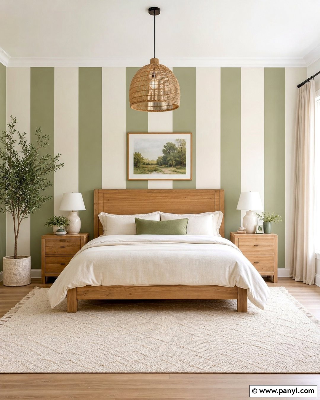 Vertical Stripe Feature Wall - 30 Feature Wall Paint Ideas