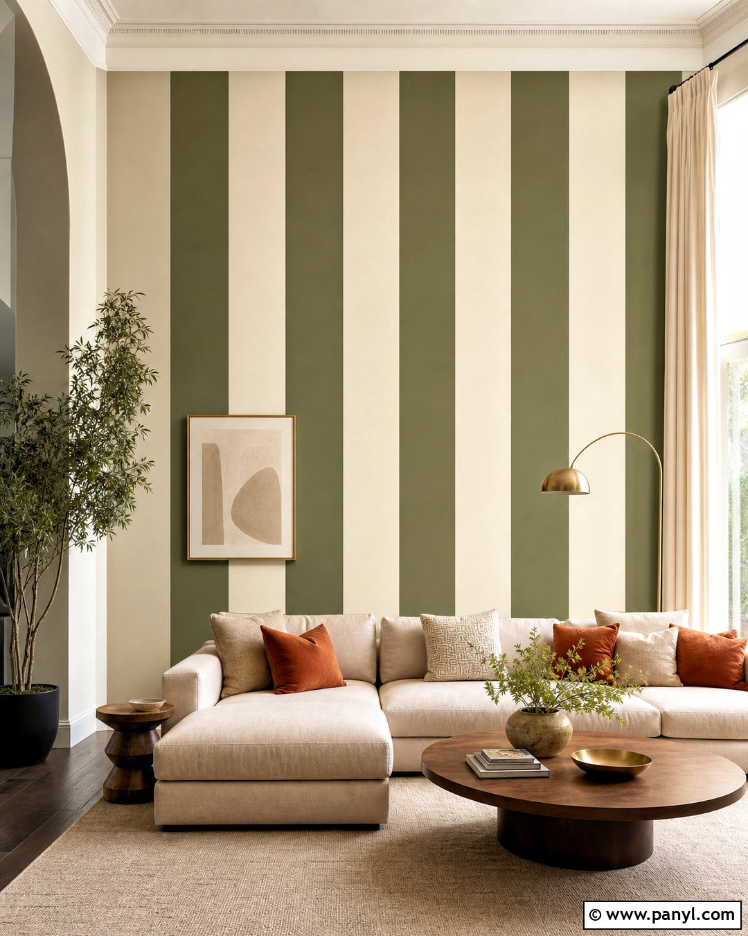 Vertical Stripe Wall Paint Pattern - 20 wall paint patterns living room ideas