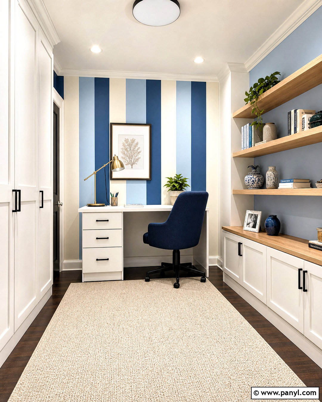 Vertical Striped Painted Wall - 20 painted wall design ideas
