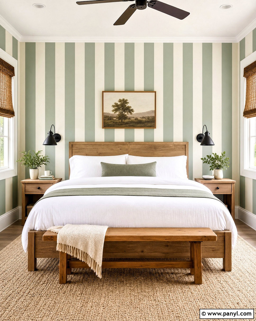 Vertical Striped Wall - 20 how to paint a wall ideas