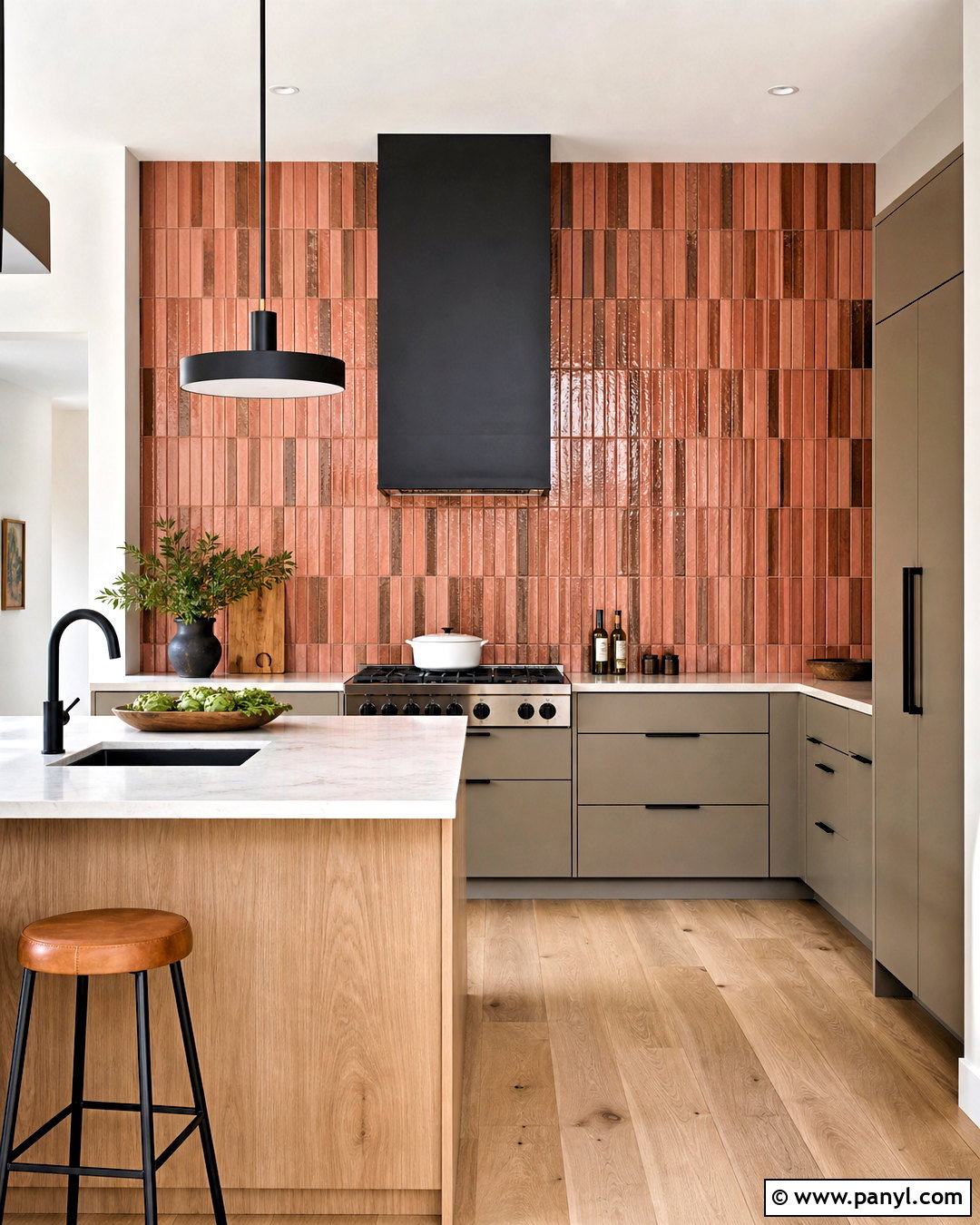 Vertical Terracotta Tile Backsplash - 20 terracotta backsplash kitchen ideas