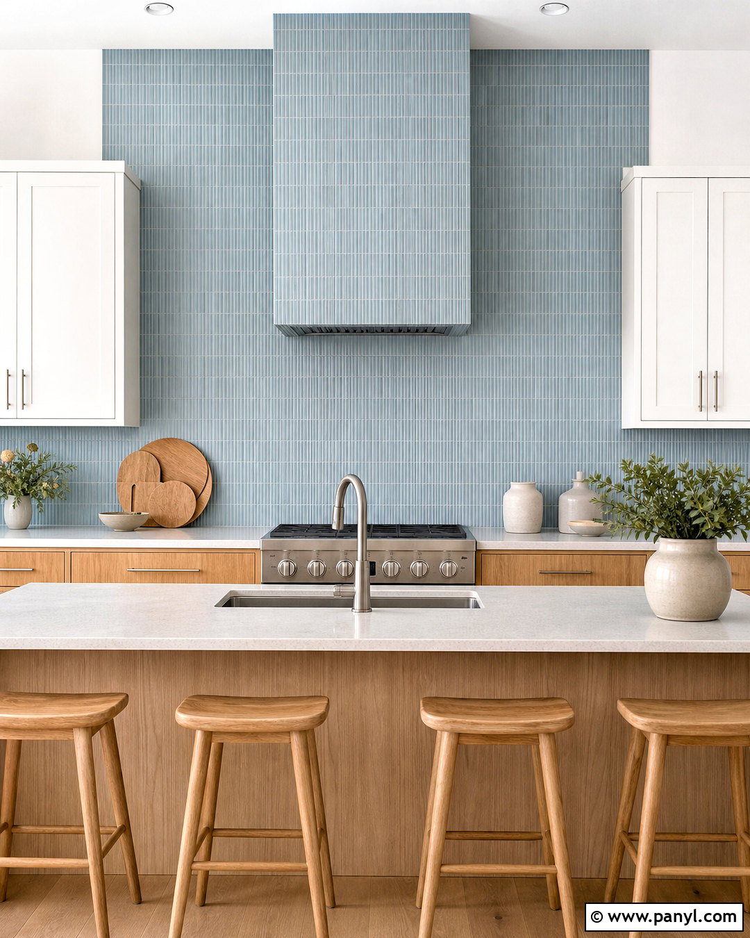 Vertical Tile Kitchen Feature Wall - 20 kitchen feature wall ideas