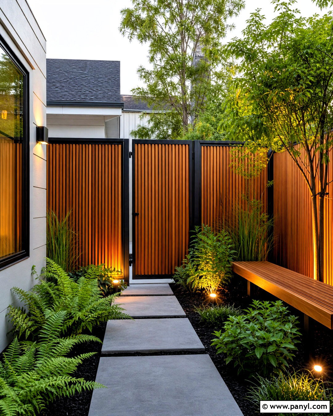 Vertical Wood Slat Fence Wall - 20 fence wall design ideas