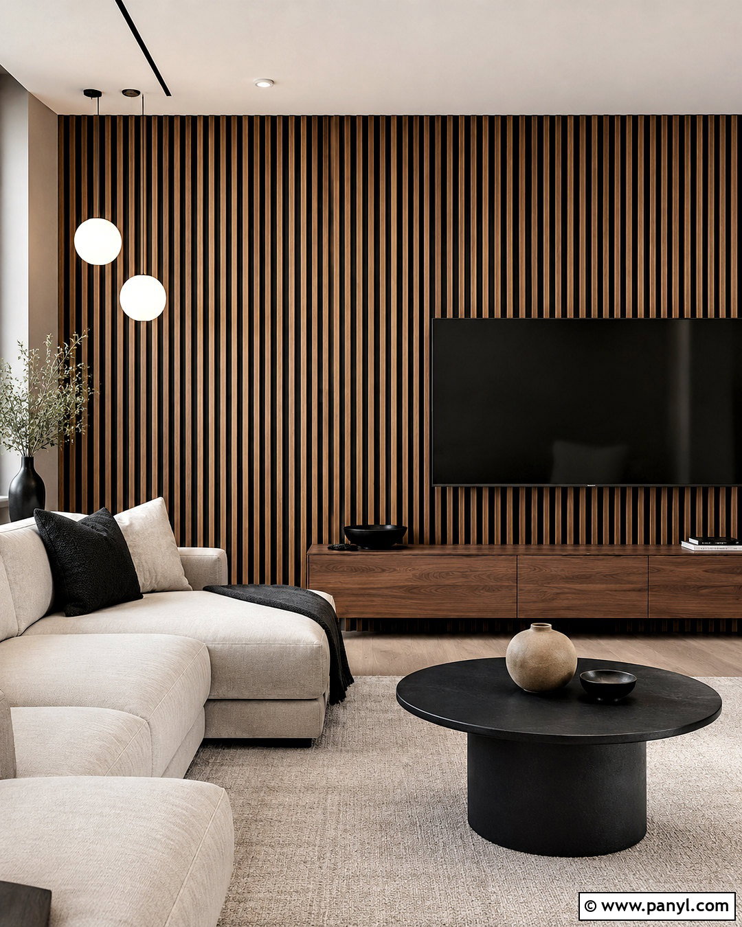 Vertical Wood Slat Wall - 20 minimalist wall design ideas