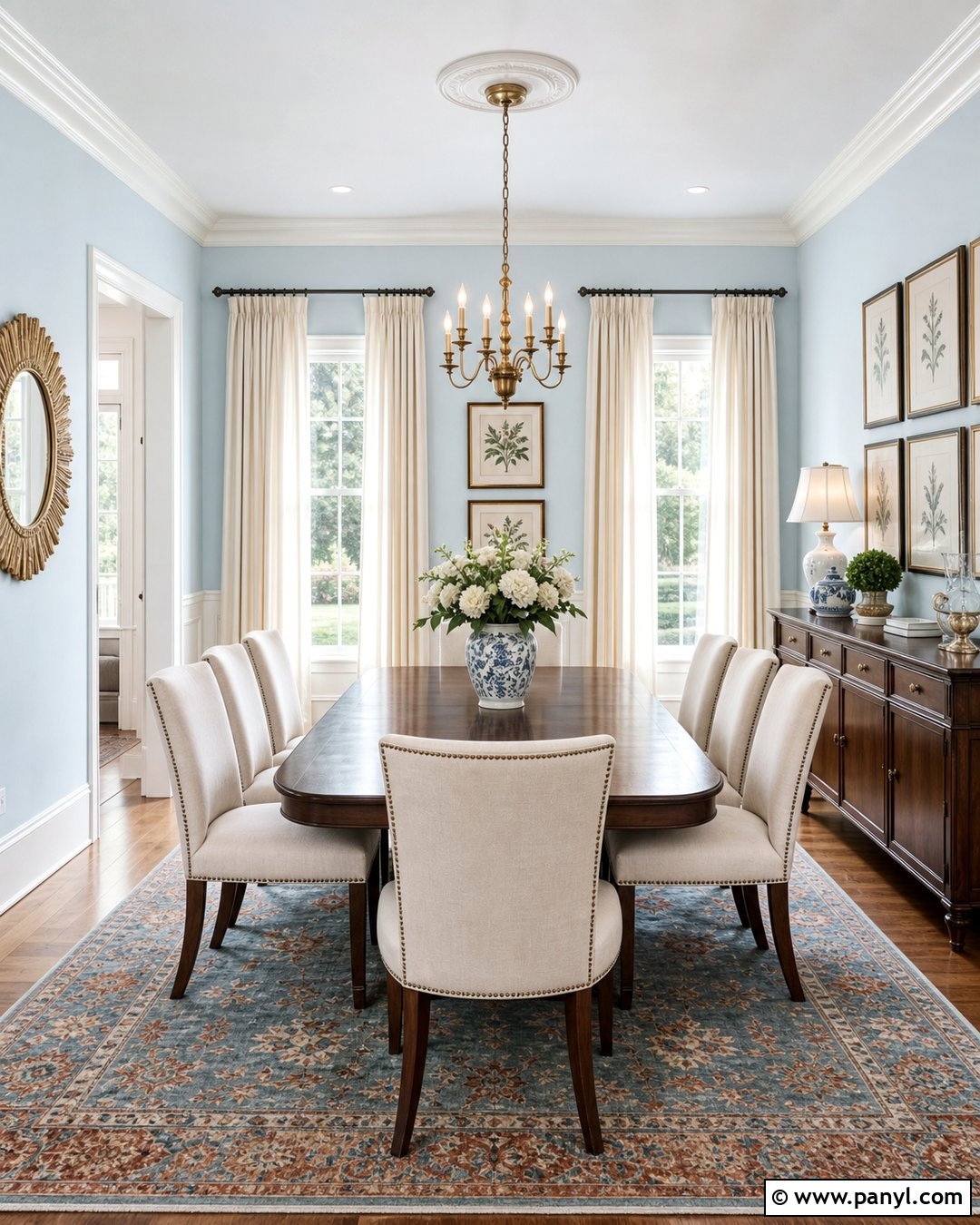 Very Light Blue Dining Room Walls With Dark Wood - 20 Very Light Blue Walls
