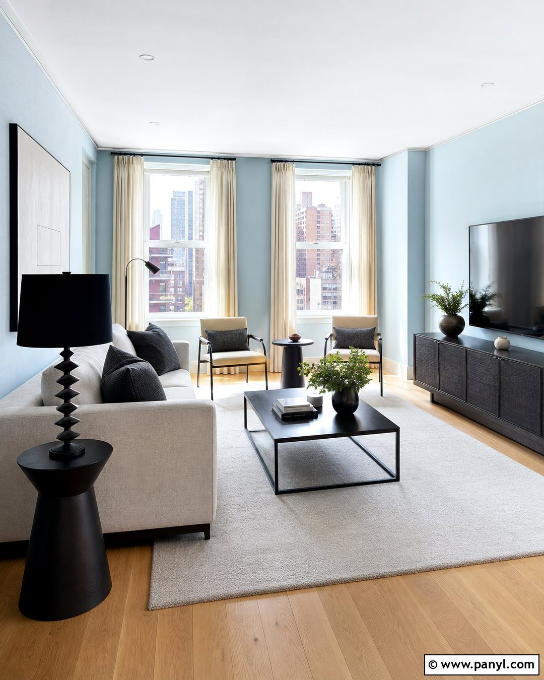 Very Light Blue Walls With Charcoal Accents - 20 Very Light Blue Walls