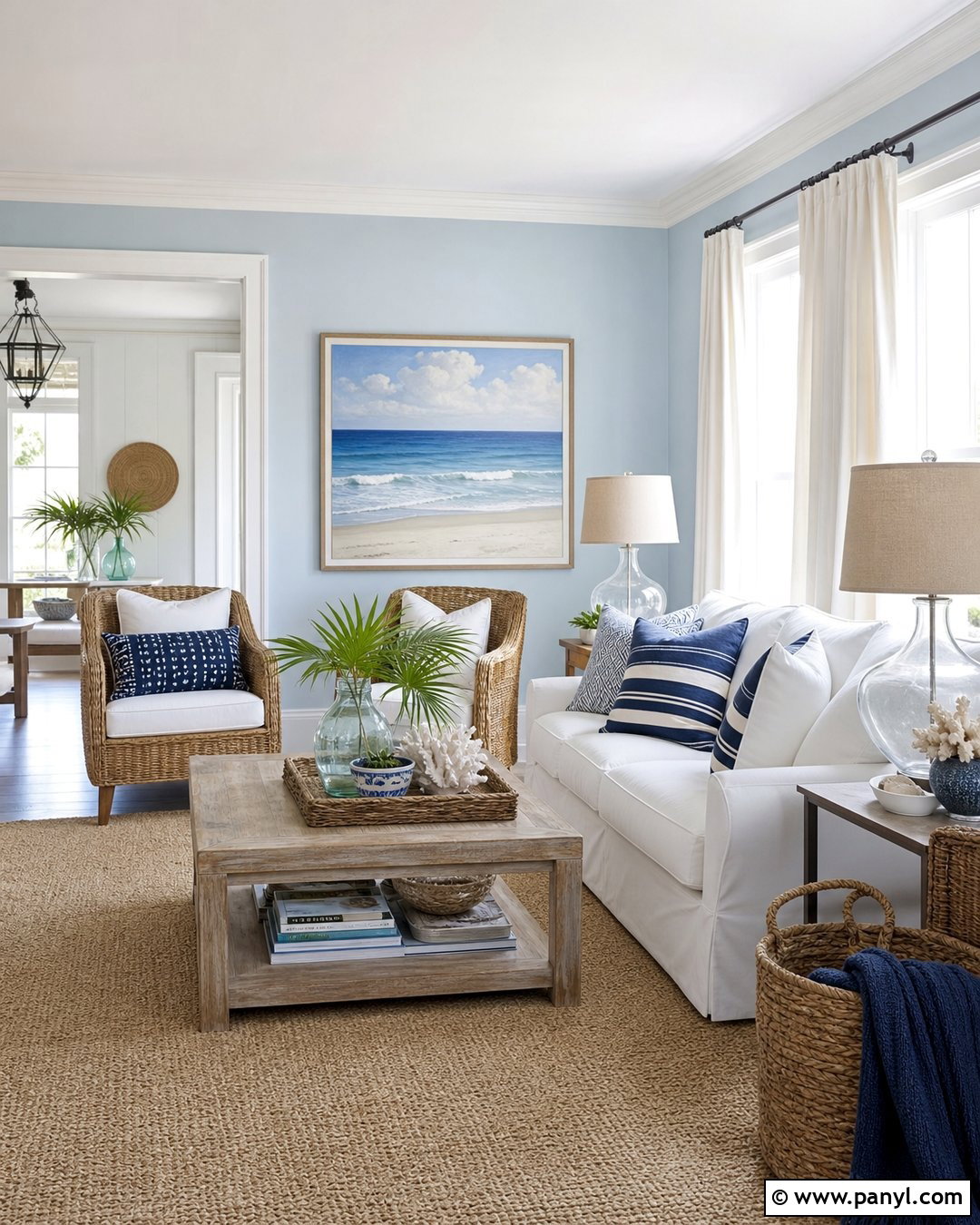 Very Light Blue Walls With Coastal Decor - 20 Very Light Blue Walls