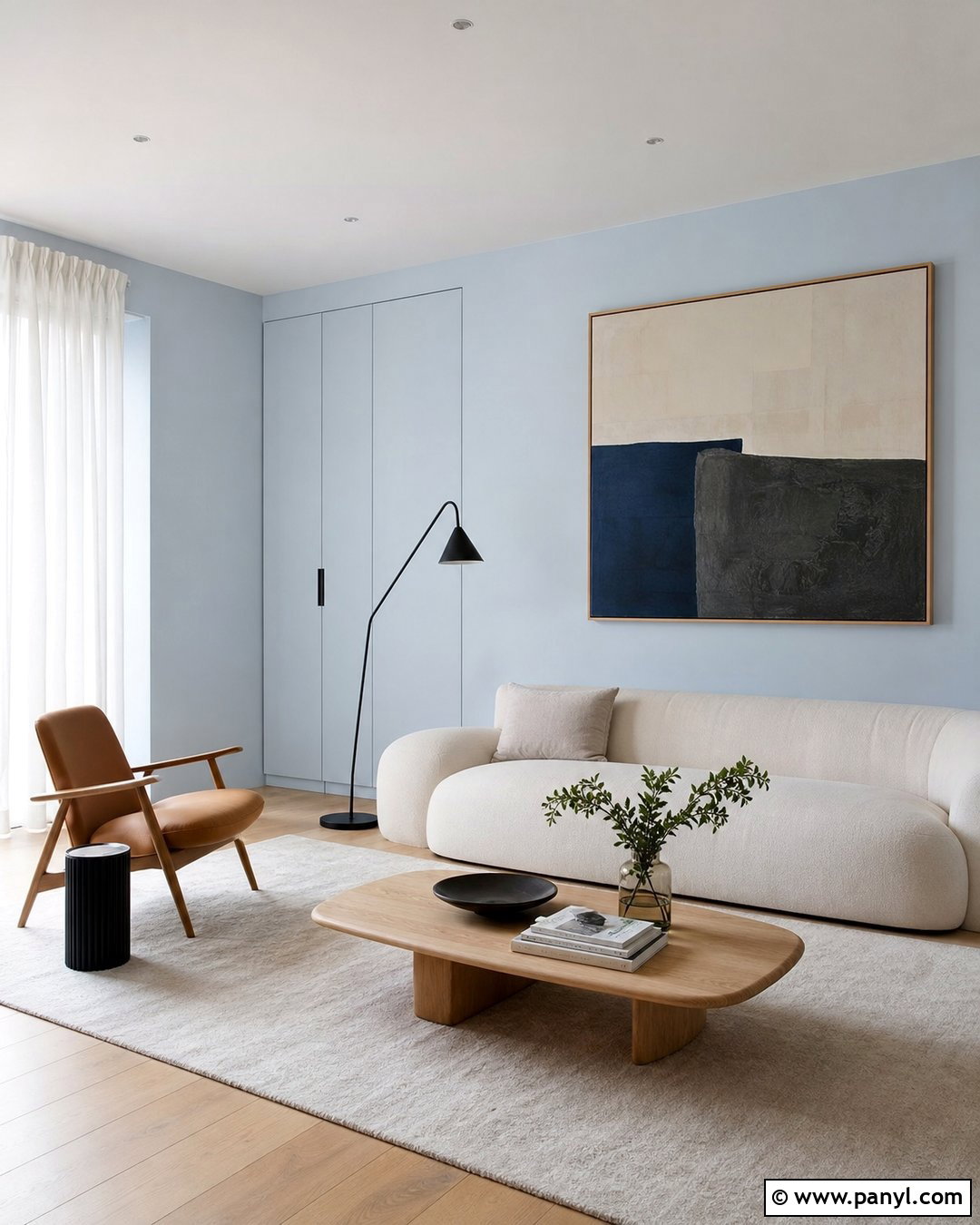 Very Light Blue Walls With Modern Minimalist Decor - 20 Very Light Blue Walls