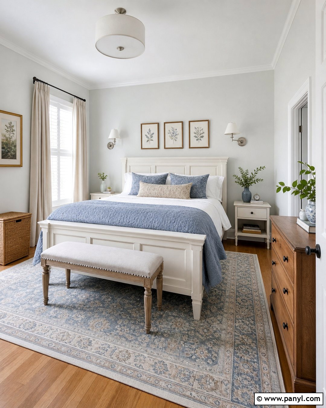 Very Light Grey Walls With Dusty Blue - 25 Very Light Grey Walls