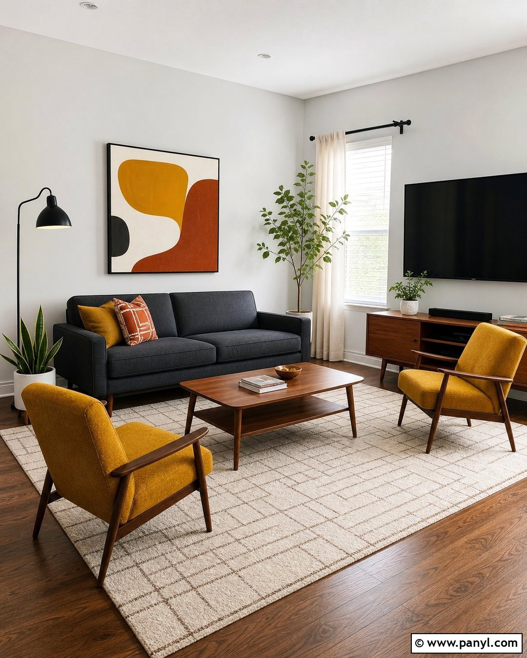 Very Light Grey Walls With Mustard Yellow - 25 Very Light Grey Walls