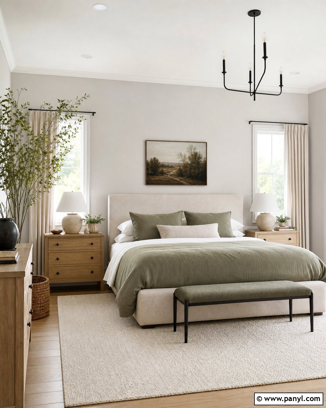 Very Light Grey Walls With Sage Green - 25 Very Light Grey Walls